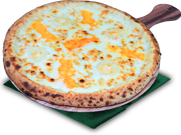 Pizza 4 Fromages avec cheddar et bleu
