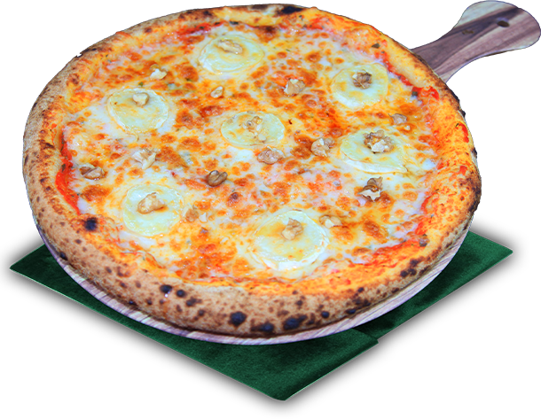 Pizza Biquette avec fromage de chèvre et miel