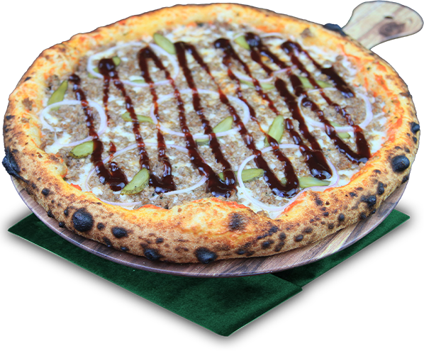 Pizza Buffalo avec viande hachée et sauce barbecue
