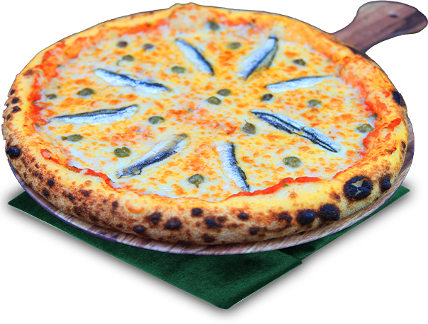 Pizza Cappero avec anchois et câpres