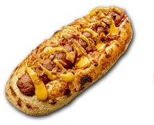 Crustini avec hot-dog et mozzarella