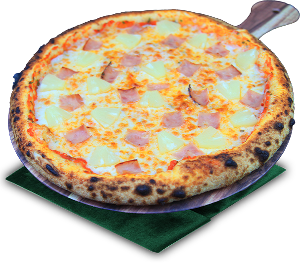 Pizza Hawaienne avec jambon de dinde et ananas