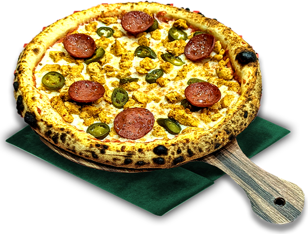 Pizza Jalapenos avec poulet tex-mex et pepperoni