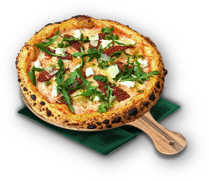 Pizza Pomodoro avec tomates séchées et pesto