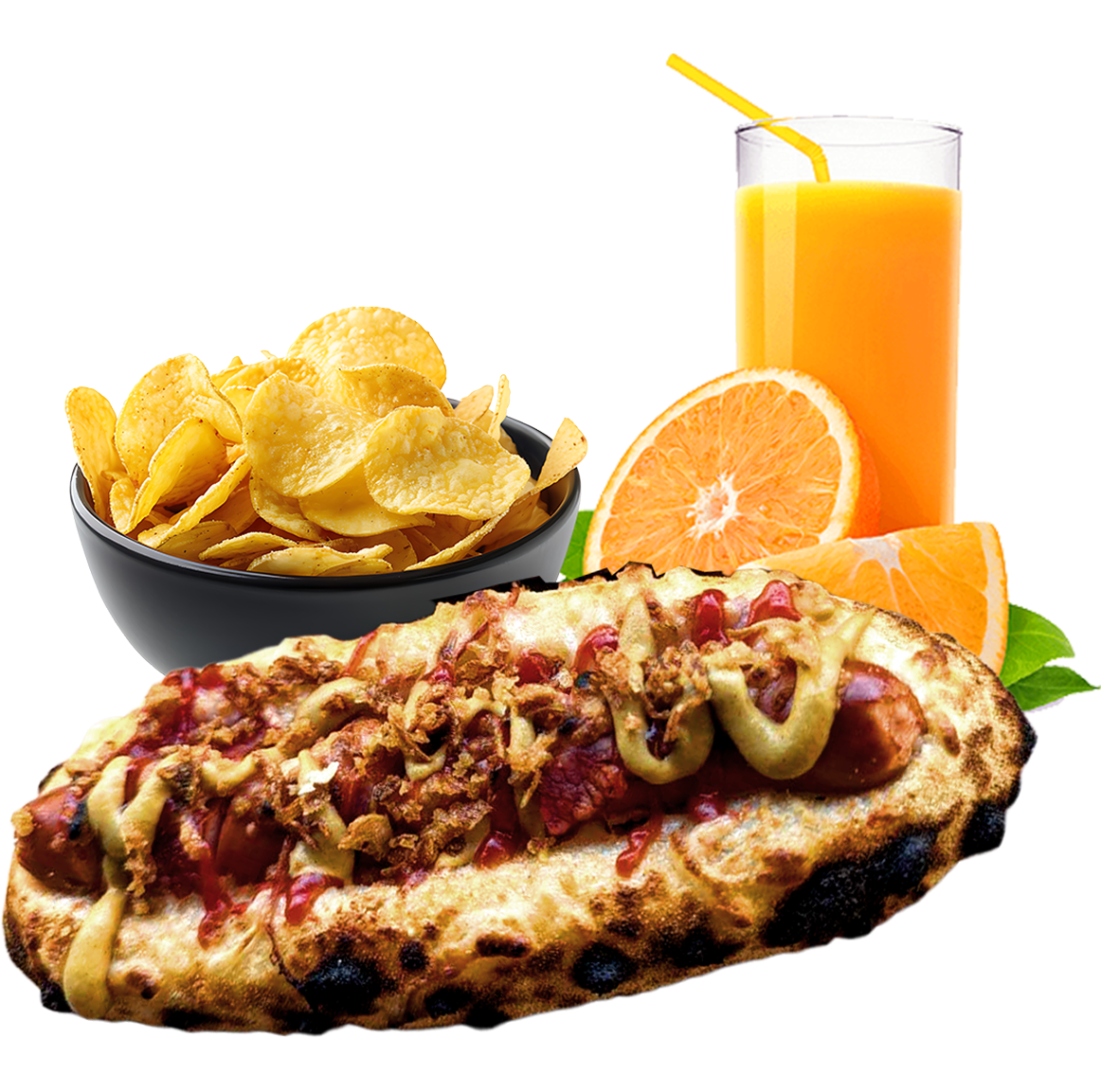 Menu Enfant avec crustini et jus d’orange